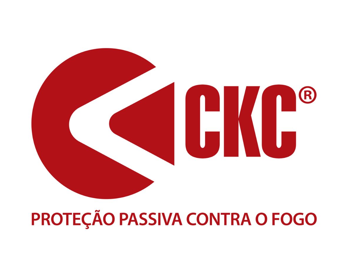 Logotipo oficial da CKC Proteção Passiva na Expo Incêndio.