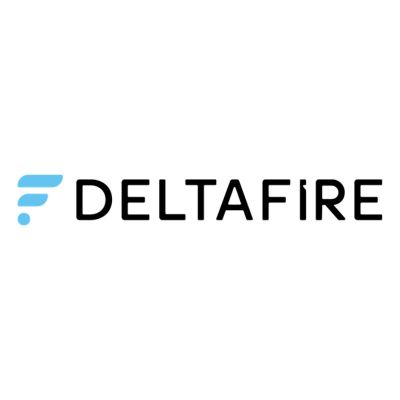 Logotipo oficial da Delta Fire, expositor de detecção e alarme de incêndio na Expo Incêndio.
