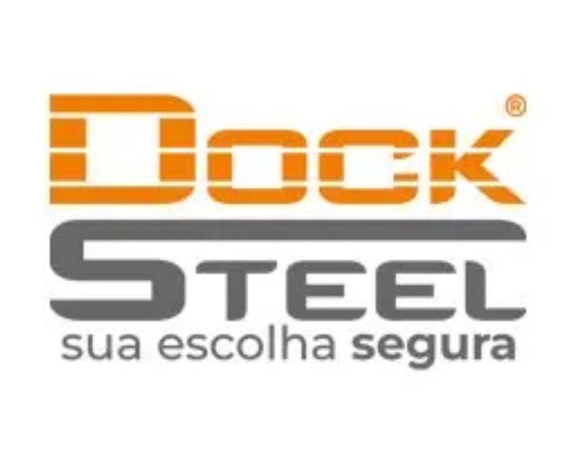 Logotipo oficial da DockSteel, expositor de proteção passiva na Expo Incêndio.