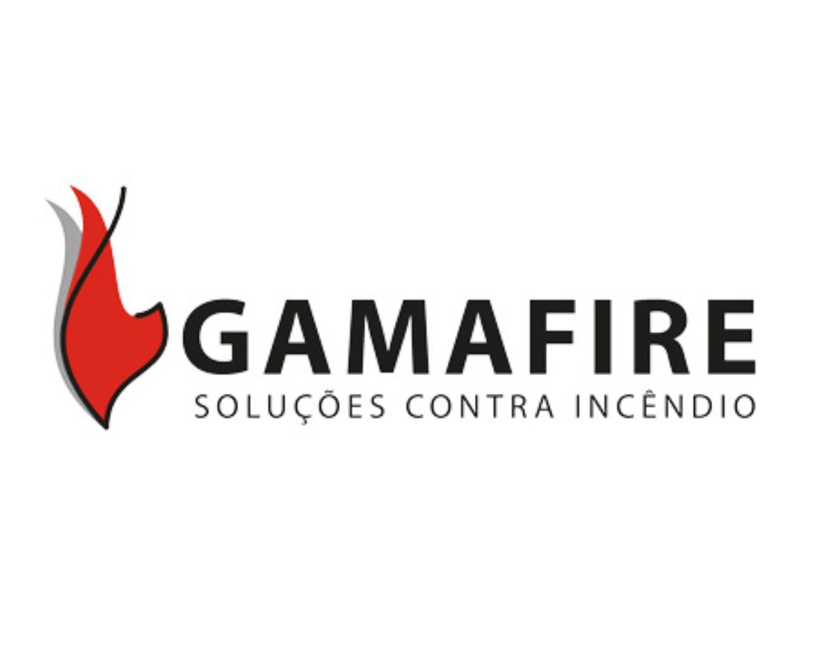 Logotipo oficial da Gamafire, expositor de combate a incêndio na Expo Incêndio.