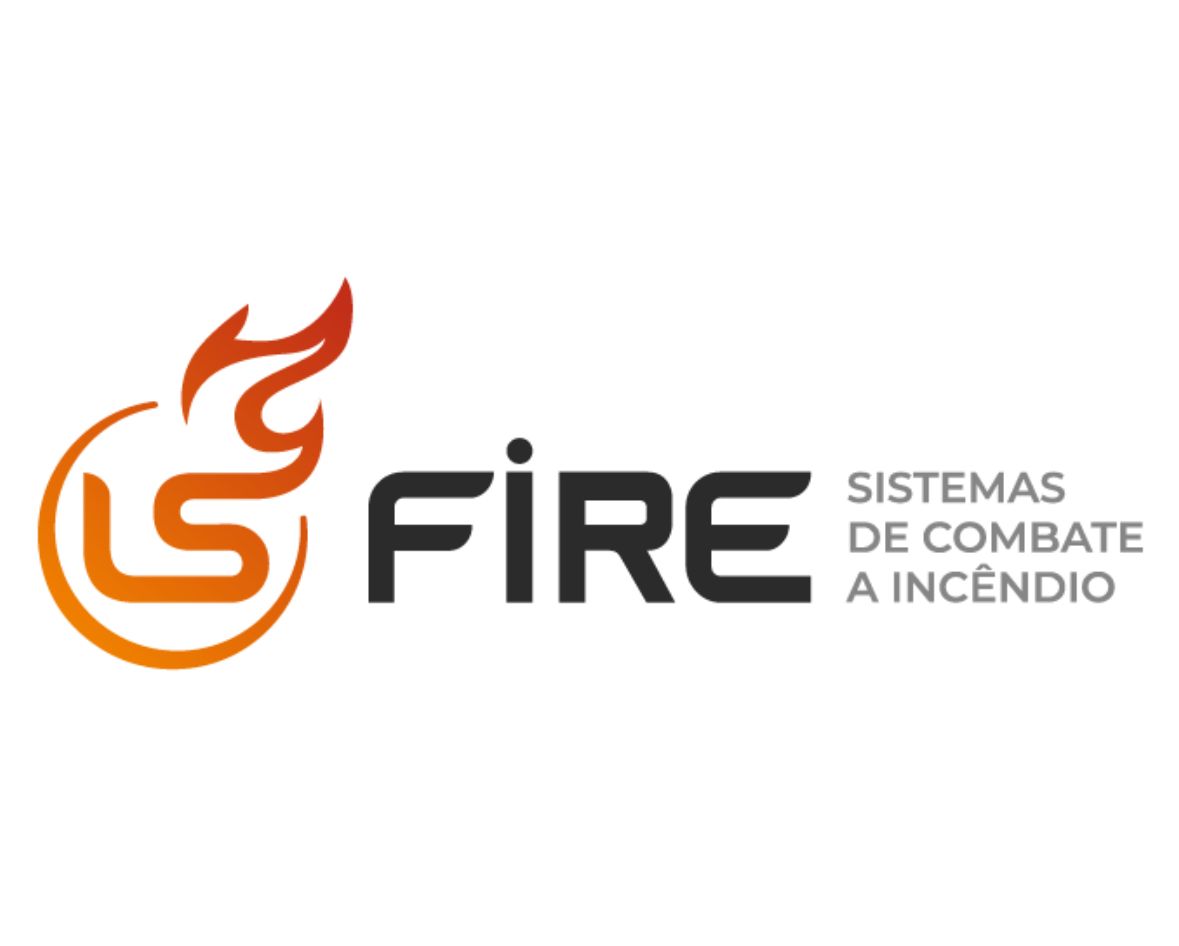 Logotipo oficial da LS Fire Sistemas de Combate a Incêndio, expositor na Expo Incêndio.