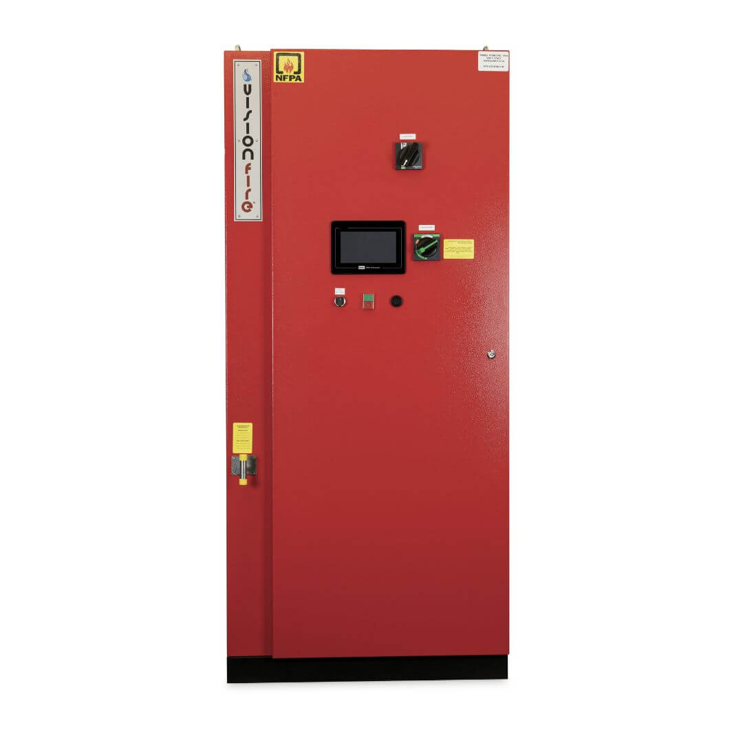 Painel elétrico de pressurização de incêndio PPE-C montado pela Monpaineis sob norma NFPA20.